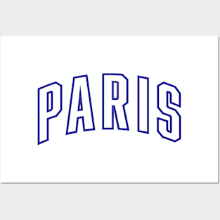 Paris Blue Outline Posters and Art